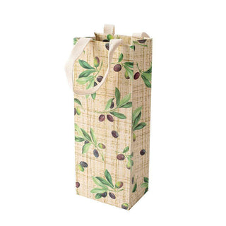 Olive Grove Natural Bottle Bag 5 X 3 1/2 X 13