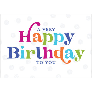 A Very Happy Birthday Foil Birthday Die Cut Greeting Card - 1 card with envelope