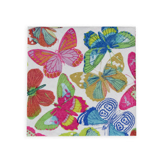 Butterflies Bright Napkin Cocktail