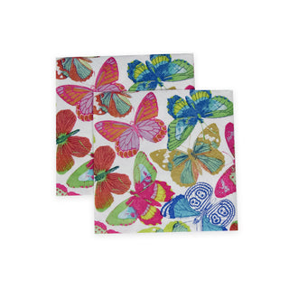 Butterflies Bright Napkin Cocktail