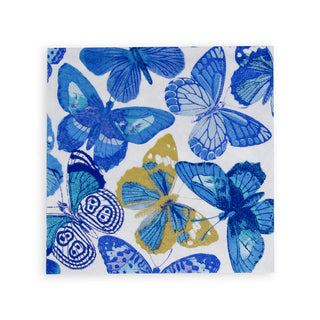 Butterflies Blue Napkin Cocktail