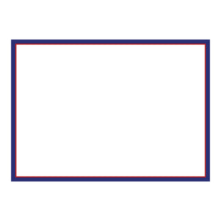 Classic 2 Tone Border Navy/Red Correspondence C Size Printed 12-In