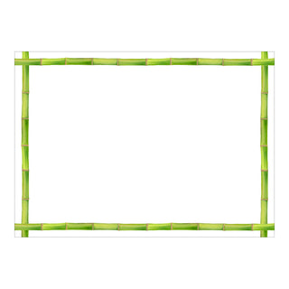Bamboo Border Green Correspondence C Size Printed 12-In