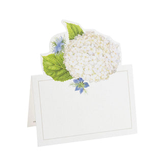 White Blooms Place Cards Die Cut Package 8 In