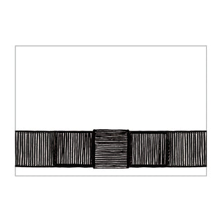 Ribbon Border Black 2 Place Card Gallery 8 In