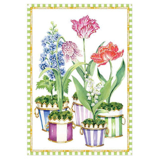 Flower Pots Mother's Day Greeting Card - 1 card with envelope