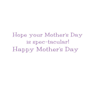 Floral Glasses Mother's Day Die Cut Triple Fold Greeting Card - 1 card with envelope