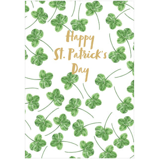 Shamrocks Foil St. Patrick's Day Foil Greeting Card - 1 card with envelope