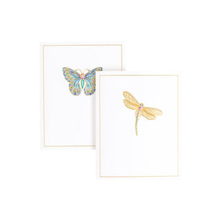 Jeweled Insects Foil Embossed Asst A Sz Note 10-In Embossed    **