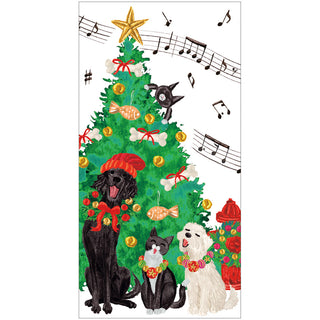 Caroling Pets Money Card - 1 card with envelope