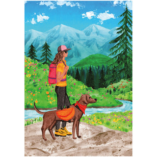 Hiking Mom Blank Greeting Card - 1 card with envelope