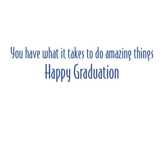 Follow Your Dreams Foil Graduation Foil Greeting Card - 1 card with envelope