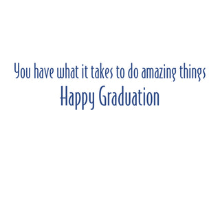 Follow Your Dreams Foil Graduation Foil Greeting Card - 1 card with envelope