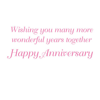 Pink Peony Anniversary Greeting Card - 1 card with envelope