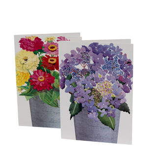 Flower Bucket Assorted Notes 8-In Box