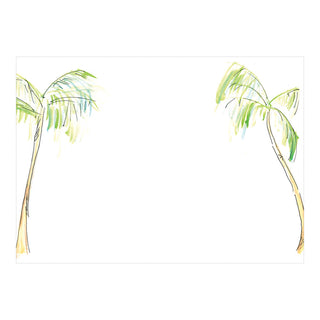 Painted Palm Trees Correspondence C Size Printed 12-In