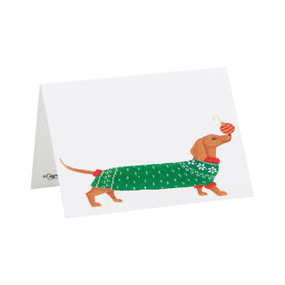 Christmas Dachshund Place Card 8 In