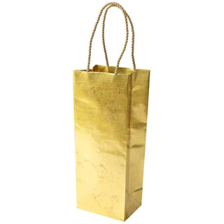 Antique Gold Bottle Bag 5 X 3 1/2 X 13