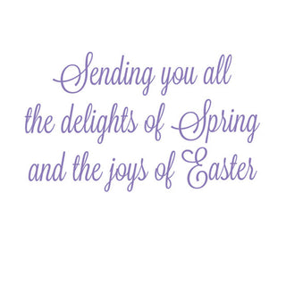 Fluffy Easter Bunny And Eggs Easter Greeting Card - 1 card with envelope