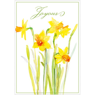Joyous Daffodils Easter Greeting Card - 1 card with envelope
