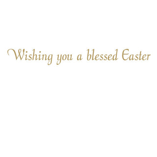 Daffodil And Palm Cross Foil Easter Foil Greeting Card - 1 card with envelope