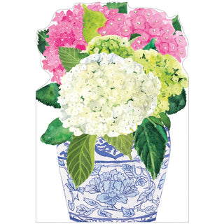 Hydrangea Summer Mother's Day Die Cut Greeting Card - 1 card with envelope