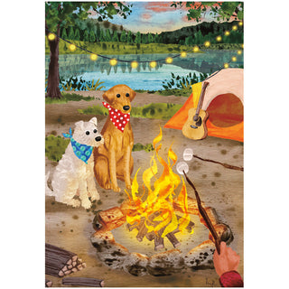Campfire Dogs Father's Day Greeting Card - 1 card with envelope