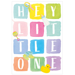 Hey Little One Blank Greeting Card - 1 card with envelope