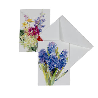 Handpainted Spring Flowers Assorted Notes 8-In Box