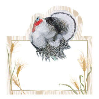 Homestead Turkey Taupe Place Card 8 In Die-Cut
