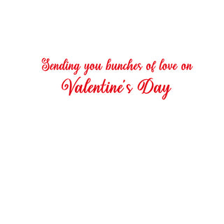 Red Roses Bouquet Valentine Die Cut Greeting Card - 1 card with envelope
