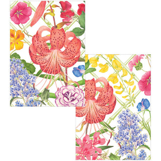 Floral Trellis Boxed Note Cards - 8 Cards and 8 Envelopes per Package