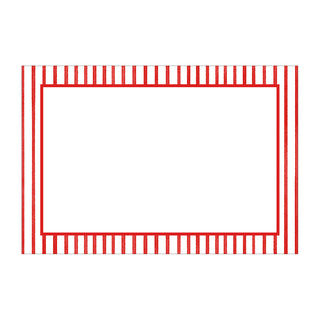 Pinstripe Red Place Cards Package 10 In