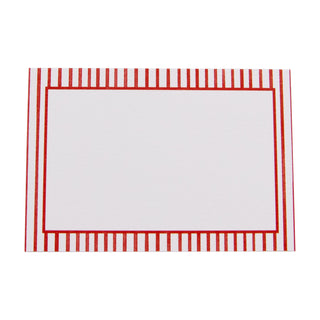 Pinstripe Red Place Cards Package 10 In