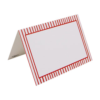 Pinstripe Red Place Cards Package 10 In