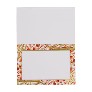 Gilded Porcelain Coral Foil Place Card 8 In-Foil