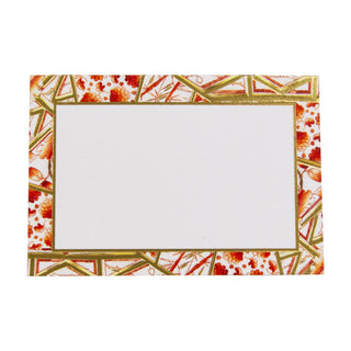 Gilded Porcelain Coral Foil Place Card 8 In-Foil