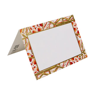 Gilded Porcelain Coral Foil Place Card 8 In-Foil