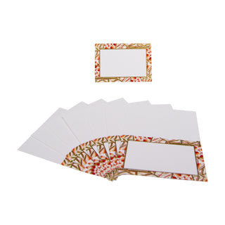 Gilded Porcelain Coral Foil Place Card 8 In-Foil