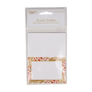 Gilded Porcelain Coral Foil Place Card 8 In-Foil