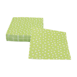 Small Dots Spring Green Napkin Cocktail
