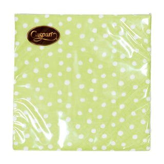 Small Dots Spring Green Napkin Cocktail
