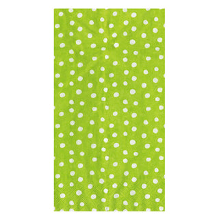 Small Dots Spring Green Guest Towel - package of 15