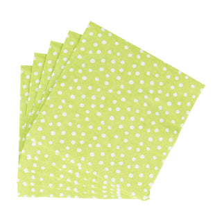 Small Dots Spring Green Luncheon Napkins - 20 Per Package