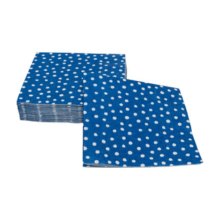 Small Dots Royal Blue Napkin Cocktail