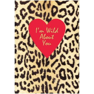 Wild About You Foil Blank Embossed Greeting Card - 1 card with envelope