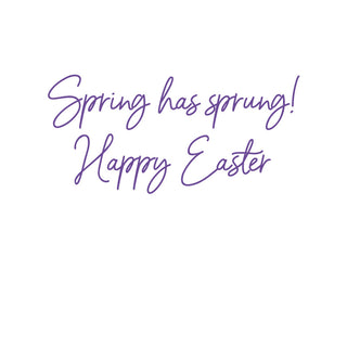 Bunny Field Easter Greeting Card - 1 card with envelope
