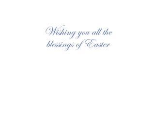 Blue And White Cross Easter Greeting Card - 1 card with envelope