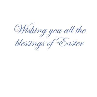 Blue And White Cross Easter Greeting Card - 1 card with envelope