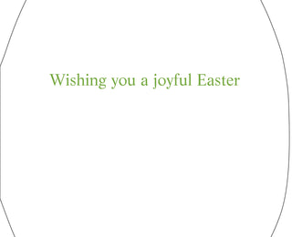 Easter Bunny With Daffodils Easter Die Cut Greeting Card - 1 card with envelope